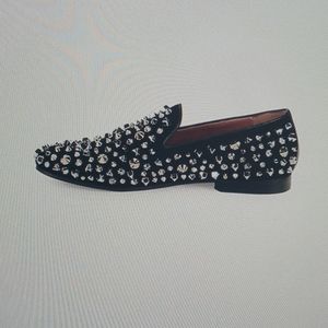 Mens embellished velvet smoking loafers Saks 5th